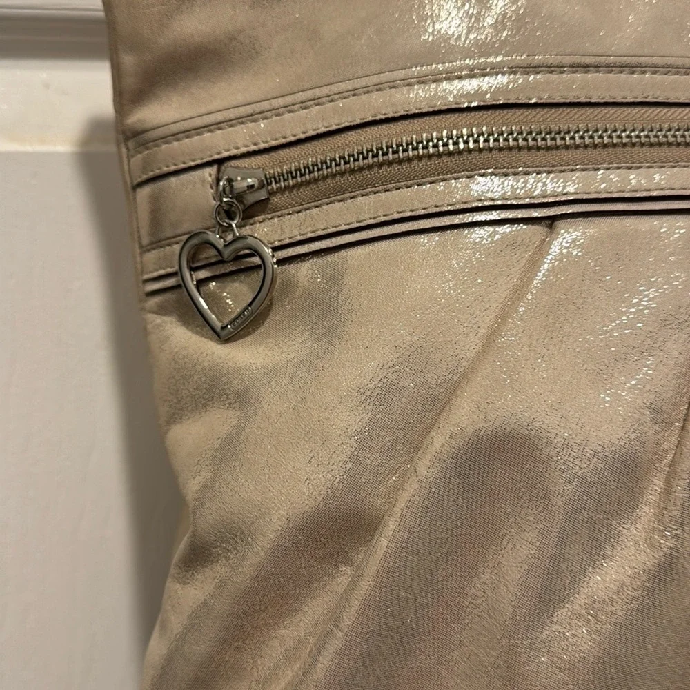 Coach Poppy Metallic Gold Champagne Leather‎ Large Tote Bag Purse #H1281-F20441